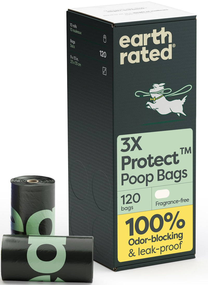 Odor-Blocking Dog Poop Bags Refill Rolls With 3X Protect Technology W7